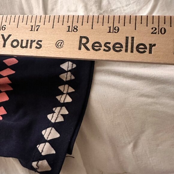 JM Collection Womens XL Geometric Print 3/4 Sleeve Tunic Studded Detail V Neck - Picture 9 of 10